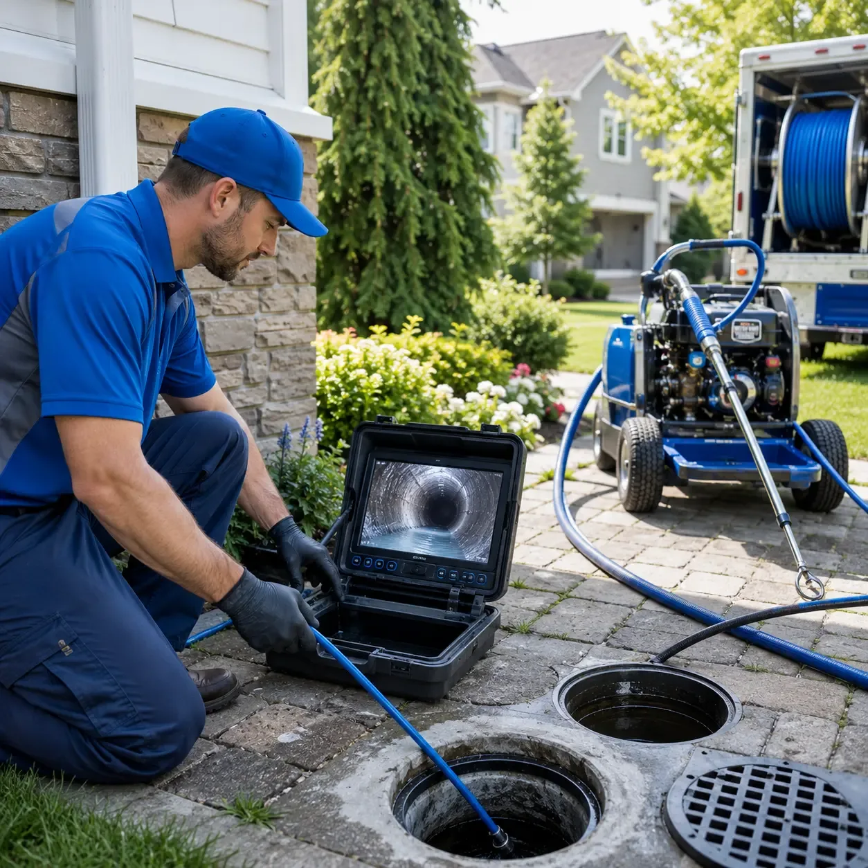 Outdoor drain cleaning professionals serving Hustontown, PA